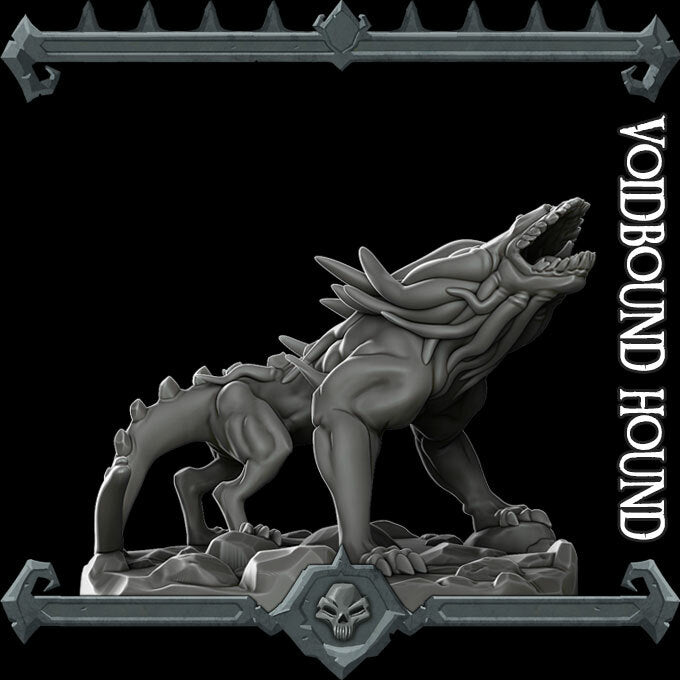 VOID-BOUND HOUND- Miniature | All Sizes | Dungeons and Dragons | Pathfinder | War Gaming