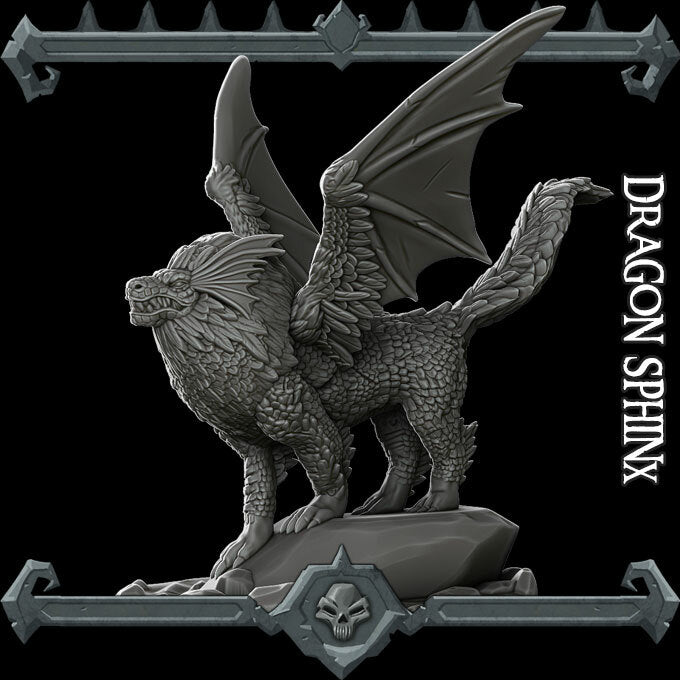 DRAGON SPHINX - Miniature | Dungeons and dragons | Cthulhu | Pathfinder | War Gaming