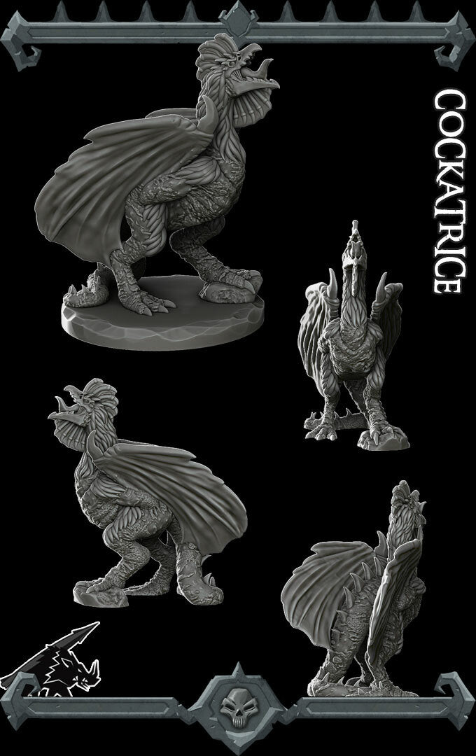 COCKATRICE - Miniature Model | All Sizes | Dungeons and Dragons | Pathfinder | War Gaming
