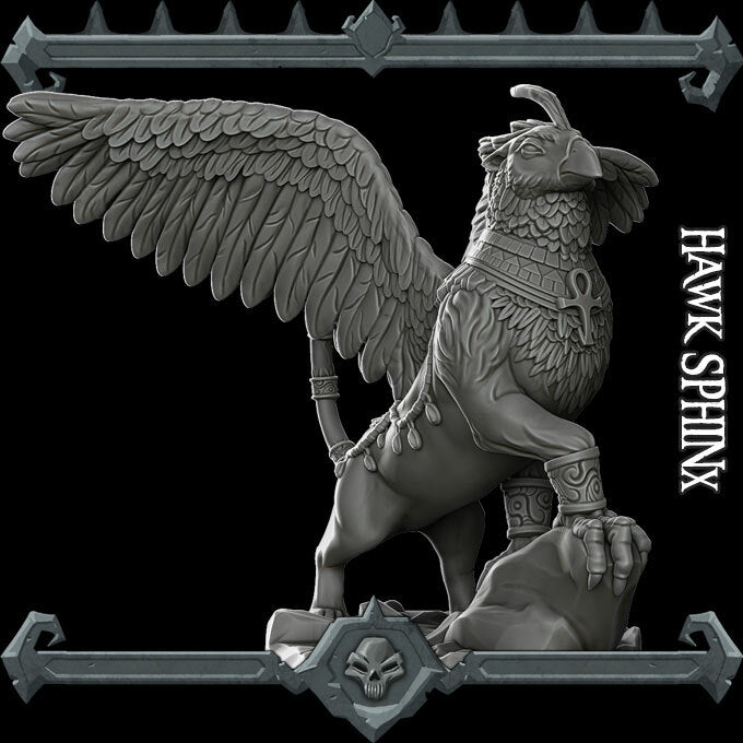 HAWK SPHINX - Miniature | All Sizes | Dungeons and Dragons | Pathfinder | War Gaming