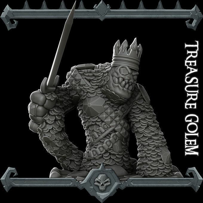 TREASURE GOLEM- Miniature Model | All Sizes | Dungeons and Dragons | Pathfinder | War Gaming