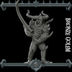 BRONZE GOLEM - Miniature | All Sizes | Dungeons and Dragons | Pathfinder | War Gaming