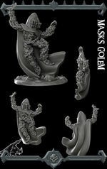 MASKS GOLEM - Miniature | All Sizes | Dungeons and Dragons | Pathfinder | War Gaming