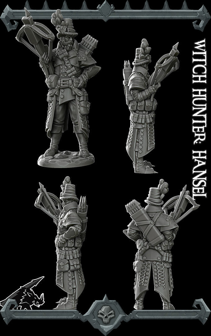 WITCH HUNTER HANSEL - Miniature | All Sizes | Dungeons and Dragons | Pathfinder | War Gaming