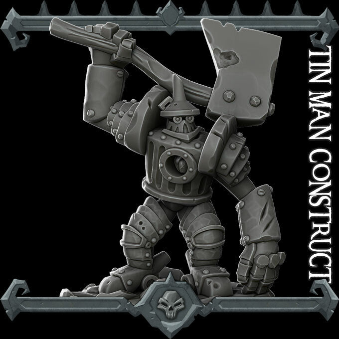 TIN MAN CONSTRUCT - Miniature | All Sizes | Dungeons and Dragons | Pathfinder | War Gaming
