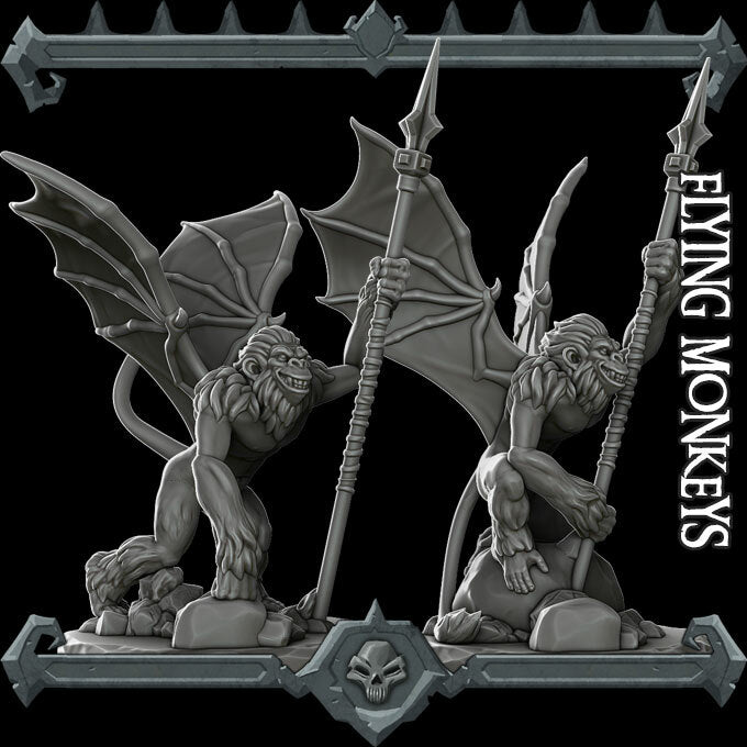 FLYING MONKEYS - Miniature | All Sizes | Dungeons and Dragons | Pathfinder | War Gaming