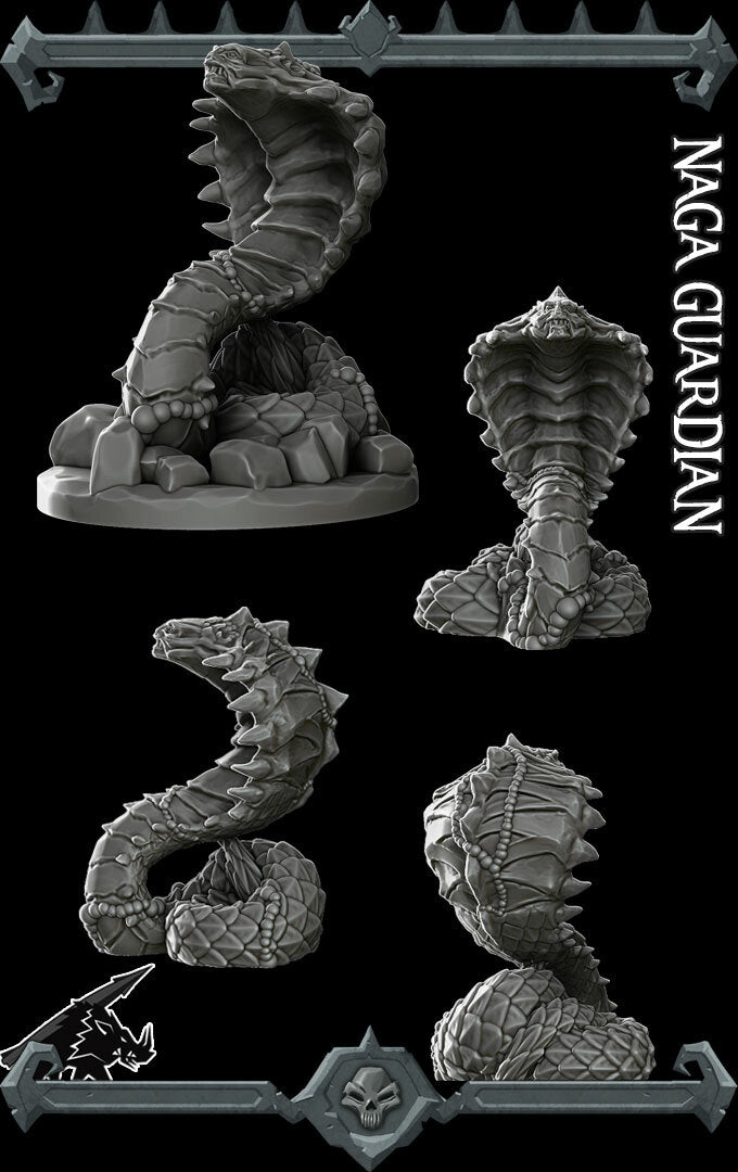 NAGA GUARDIAN - Miniature Model | Dungeons and dragons | Cthulhu | Pathfinder | War Gaming