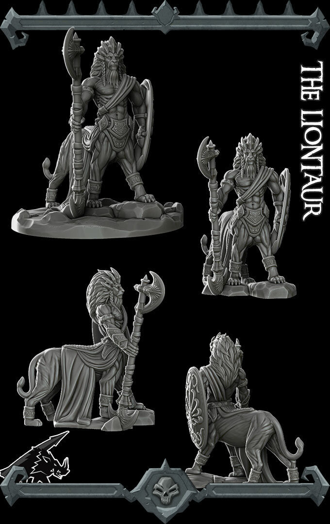 LIONTAUR - Miniature | All Sizes | Dungeons and Dragons | Pathfinder | War Gaming