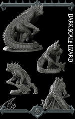 DARK SCALE LIZARD - Miniature | Dungeons and dragons | Cthulhu | Pathfinder | War Gaming