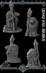 LIZARDFOLK SHAMAN - Miniature | Dungeons and dragons | Cthulhu | Pathfinder | War Gaming