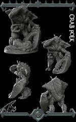 CRAB FOLK Miniature for Dungeons and Dragons Cthulhu Pathfinder and War Gaming - Must-Have Fantasy Figure