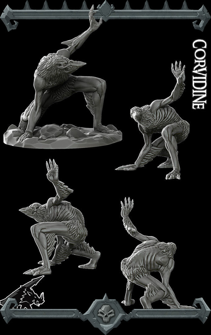 CORVIDINE - Miniature | Dungeons and dragons | Cthulhu | Pathfinder | War Gaming