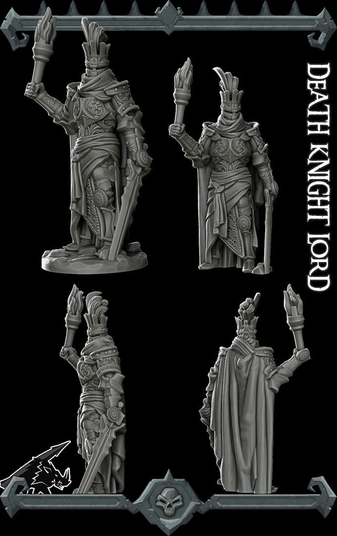 DEATH KNIGHT LORD - Miniature | All Sizes | Dungeons and Dragons | Pathfinder | War Gaming