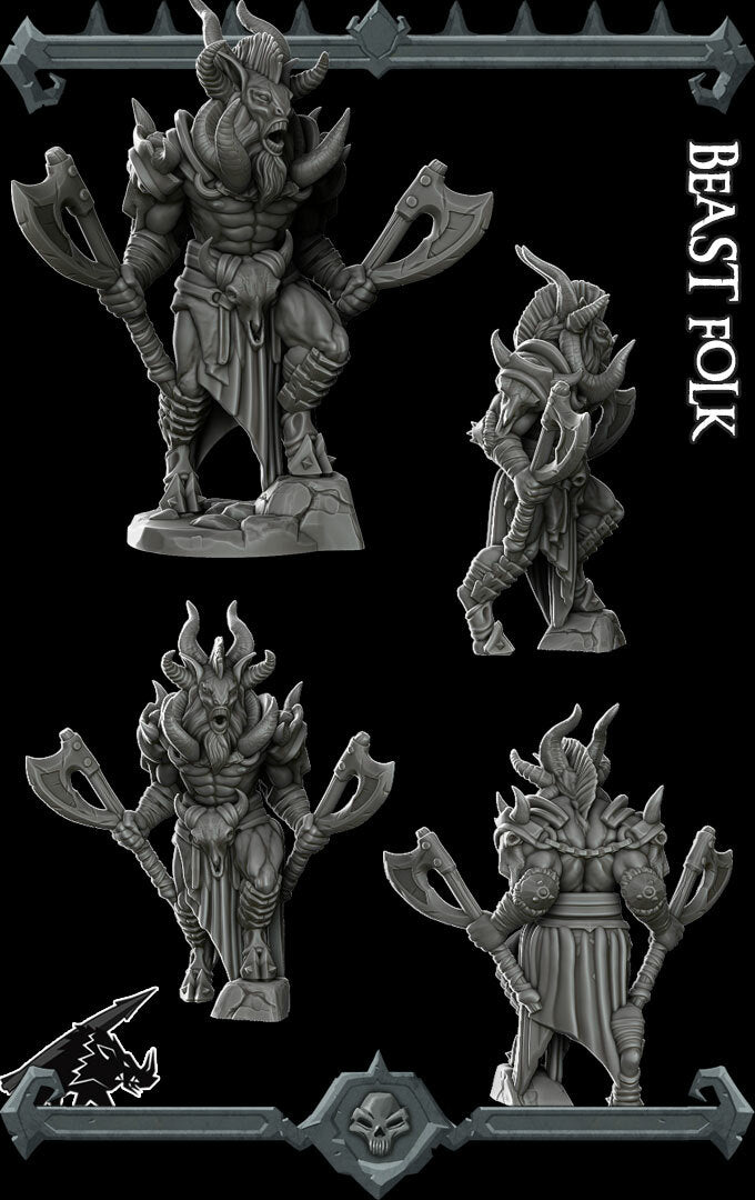 BEAST FOLK - Miniature | All Sizes | Dungeons and Dragons | Pathfinder | War Gaming