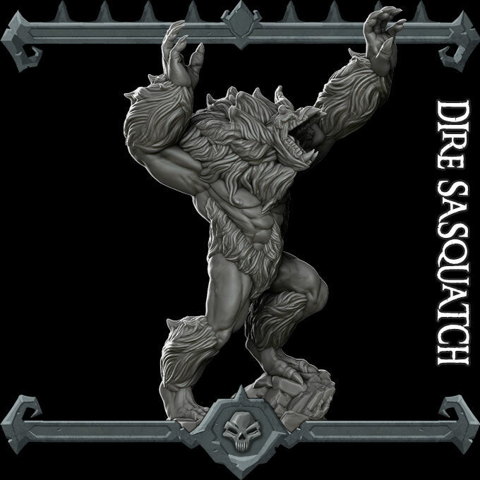 DIRE SASQUATCH - Miniature | All Sizes | Dungeons and Dragons | Pathfinder | War Gaming