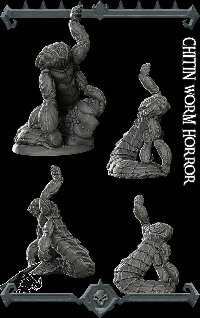 CHITIN WORM HORROR - Miniature | Dungeons and dragons | Cthulhu | Pathfinder | War Gaming