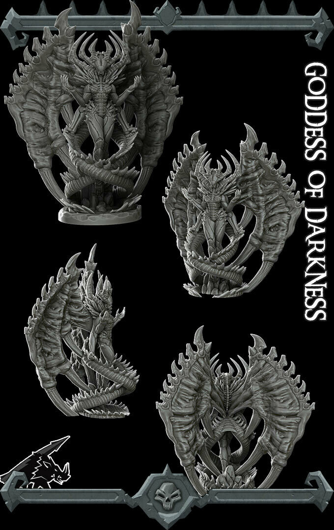 GODDESS OF DARKNESS - Miniature | All Sizes | Dungeons and Dragons | Pathfinder | War Gaming