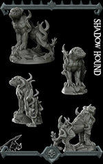 SHADOWFALL HOUND - Miniature | All Sizes | Dungeons and Dragons | Pathfinder | War Gaming
