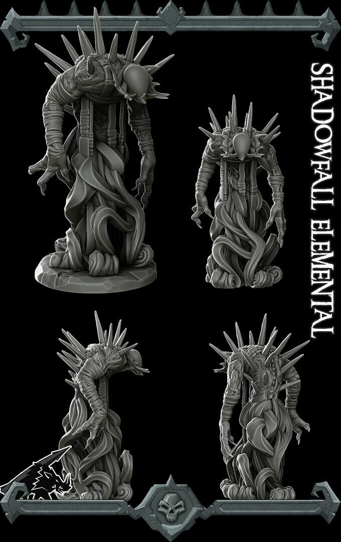SHADOWFALL ELEMENTAL - Miniature | All Sizes | Dungeons and Dragons | Pathfinder | War Gaming