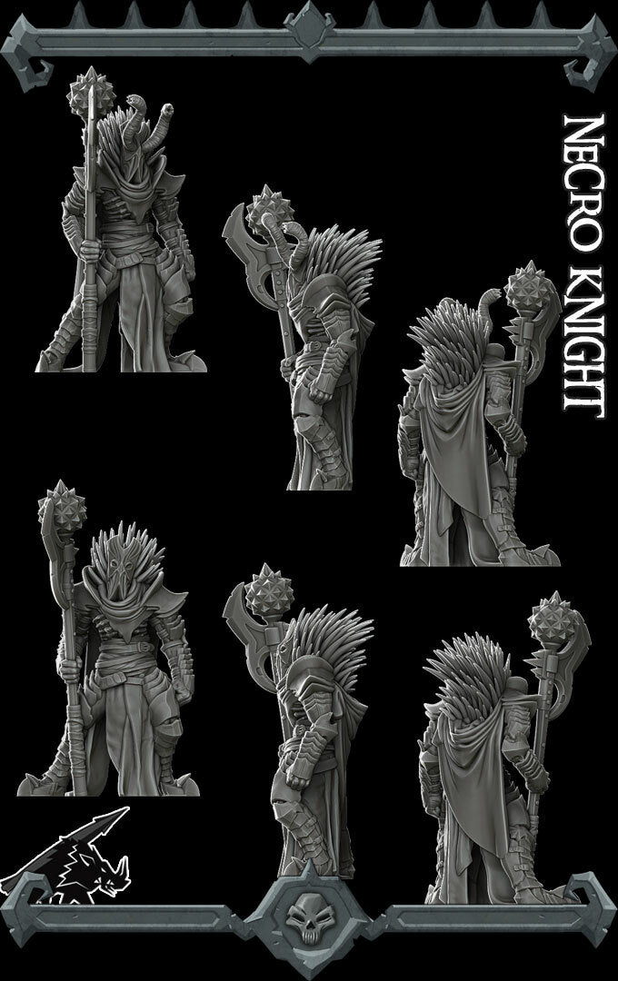 NECRO KNIGHT -Monster miniature | All Sizes | Dungeons and Dragons | Pathfinder | War Gaming