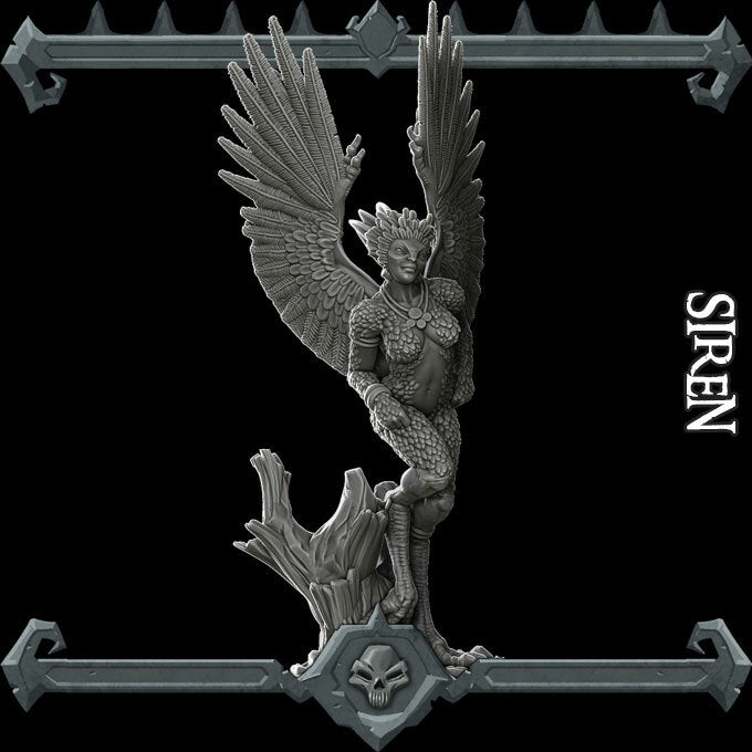 SIREN - Monster miniature | All Sizes | Dungeons and Dragons | Pathfinder | War Gaming