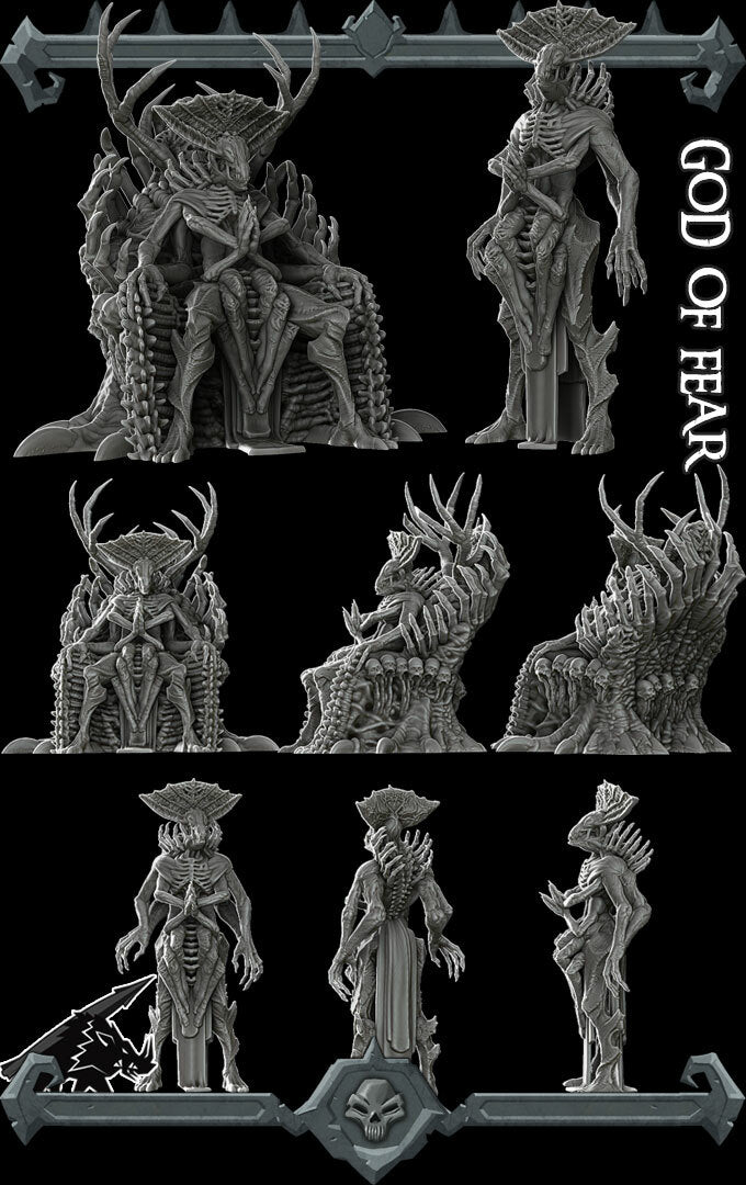 GOD OF FEAR - Miniature | All Sizes | Dungeons and Dragons | Pathfinder | War Gaming