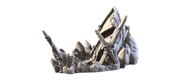 The Game of Destiny - 'Crashed Ship' Dice Tower