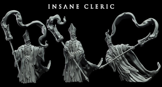 Insane Cleric | 32mm Scale Resin Model | From the Lost Souls Collection