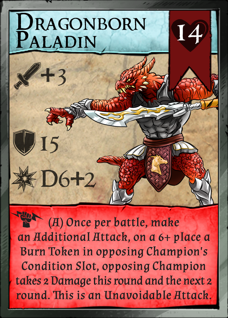 Dragonborn Paladin - Pit Fighter Champion Miniature