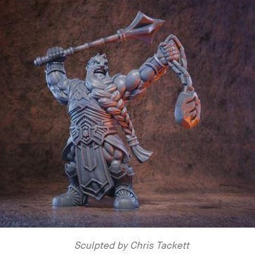 Dwarf Cleric - Pit Fighter Champion Miniature