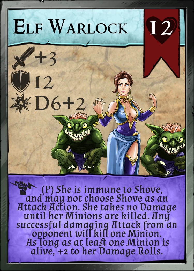 Elf Warlock - Pit Fighter Champion Miniature