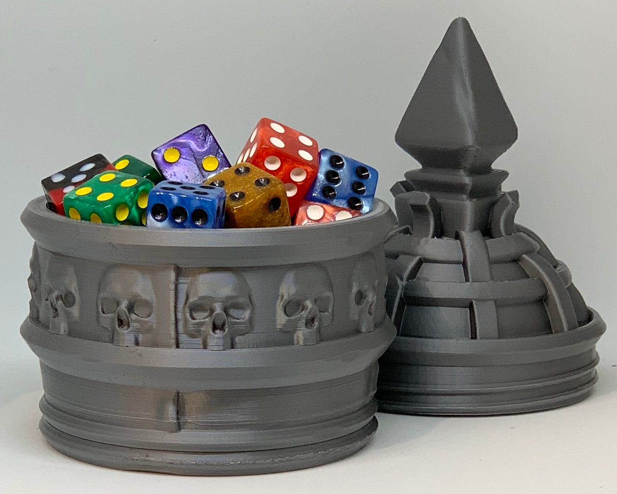 Necromancer Themed Dice Box Storage Container