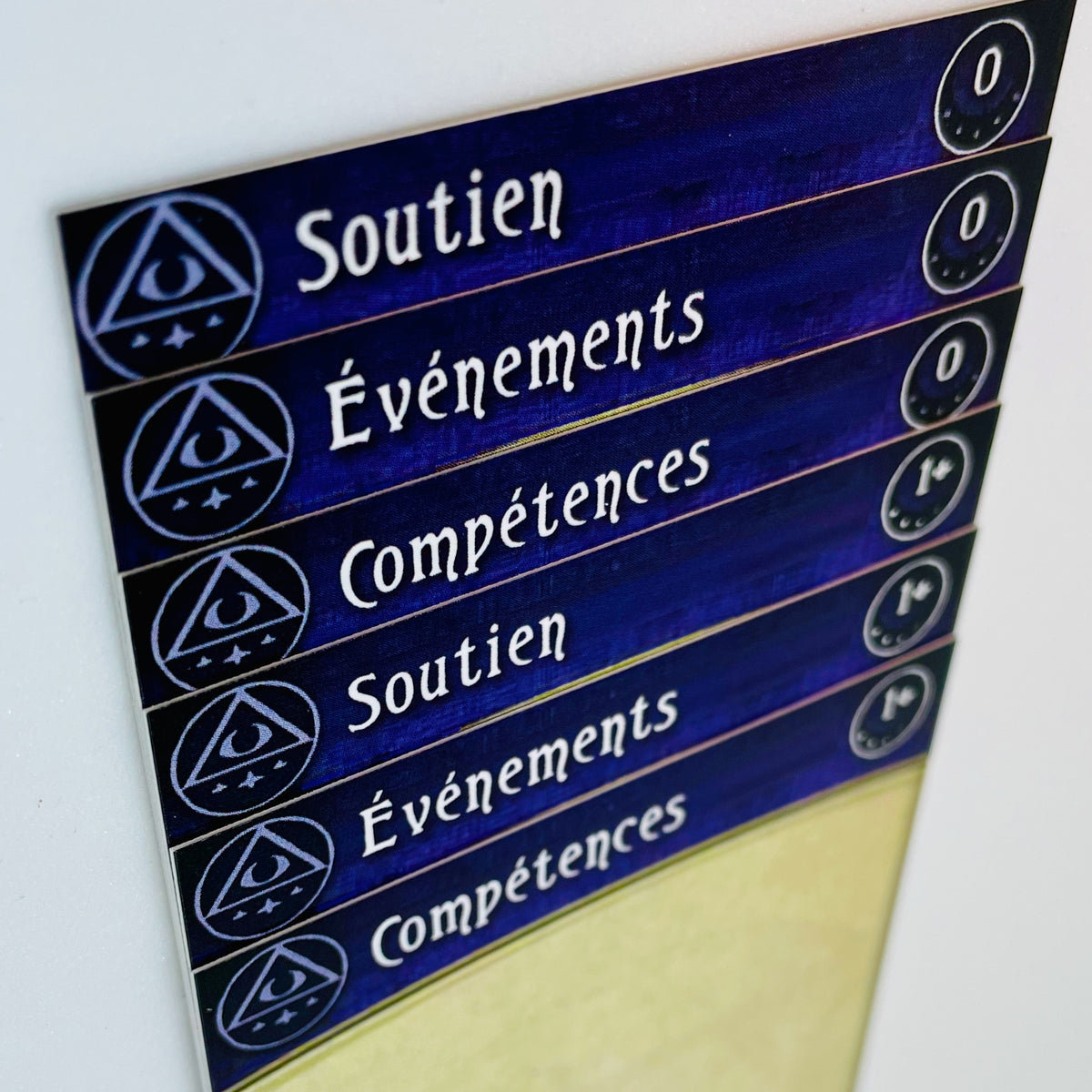 Soutien, Événements, Compétences | Horreur à Arkham JCE - Intercalaires -Langue Française