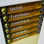 Soutien, Événements, Compétences | Horreur à Arkham JCE - Intercalaires -Langue Française