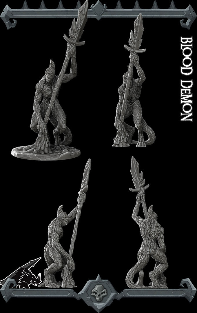 BLOOD DEMON - Miniature | All Sizes | Dungeons and Dragons | Pathfinder | War Gaming
