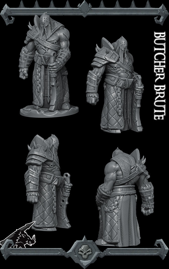 BUTCHER BRUTE - Miniature | All Sizes | Dungeons and Dragons | Pathfinder | War Gaming