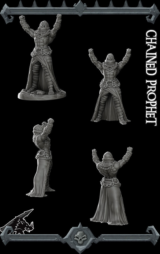 CHAINED PHOPHET - Miniature -All Sizes | Dungeons and Dragons | Pathfinder | War Gaming