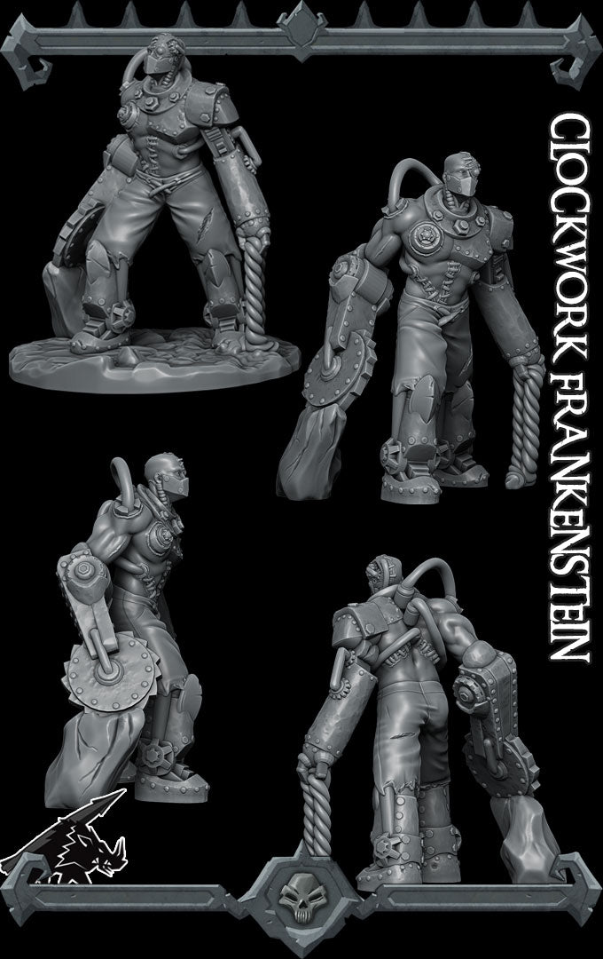 CLOCKWORK FRANKENSTEIN - Miniature | All Sizes | Dungeons and Dragons | Pathfinder | War Gaming