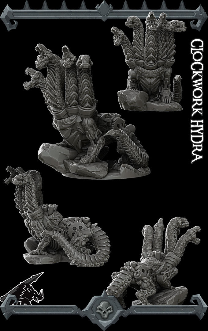 CLOCKWORK HYDRA - Miniature Model | Dungeons and dragons | Cthulhu | Pathfinder | War Gaming