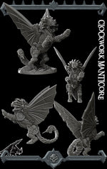CLOCKWORK MANTICORE - Miniature | All Sizes | Dungeons and Dragons | Pathfinder | War Gaming