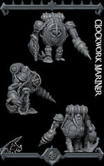CLOCKWORK MARINER - Miniature | All Sizes | Dungeons and Dragons | Pathfinder | War Gaming