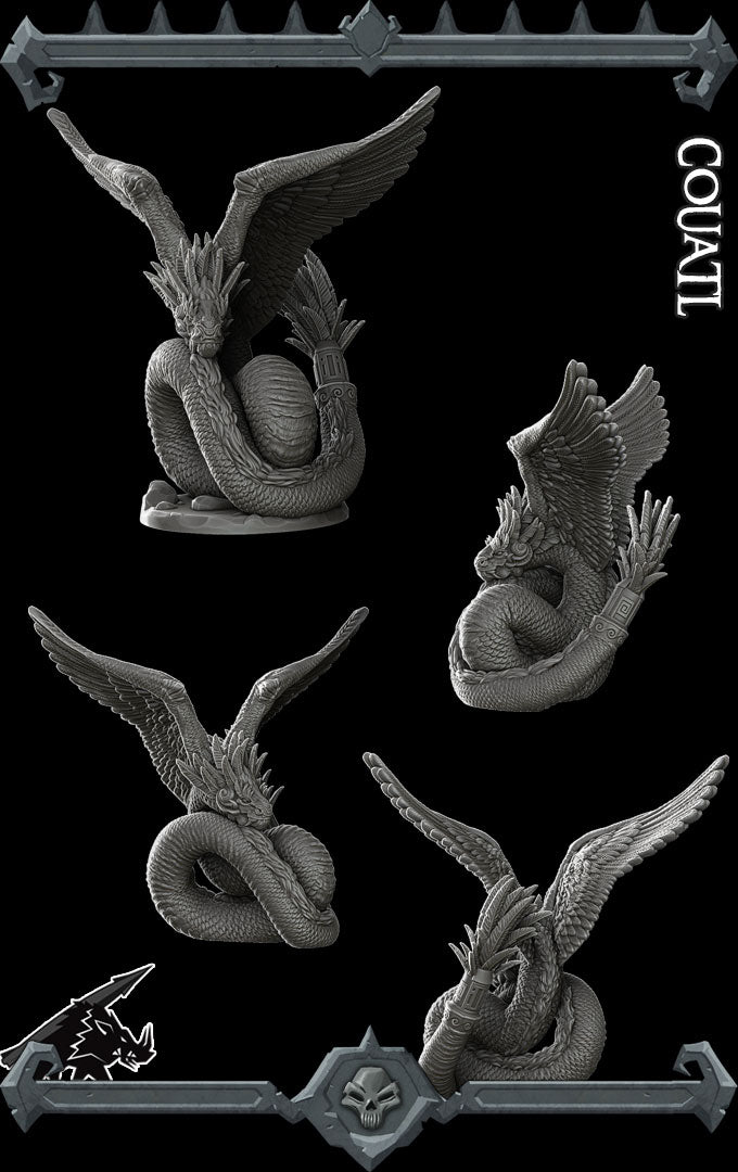 COUATL - Miniature | All Sizes | Dungeons and Dragons | Pathfinder | War Gaming
