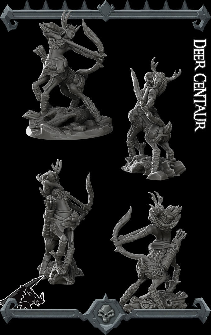 DEER CENTAUR - Miniature | All Sizes | Dungeons and Dragons | Pathfinder | War Gaming