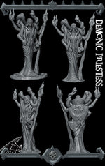 DEMONIC PRIESTESS - Miniature | All Sizes | Dungeons and Dragons | Pathfinder | War Gaming