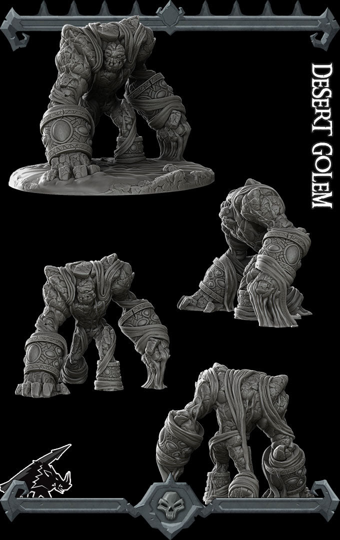 DESERT GOLEM Miniature Model -All Sizes | Dungeons and Dragons | Pathfinder | War Gaming