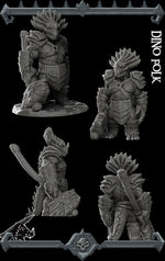 DINO FOLK Miniature -All Sizes | Dungeons and Dragons | Pathfinder | War Gaming