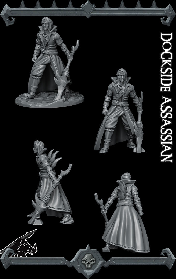 DOCKSIDE ASSASSIAN - Miniature | Dungeons and Dragons | Pathfinder | War Gaming