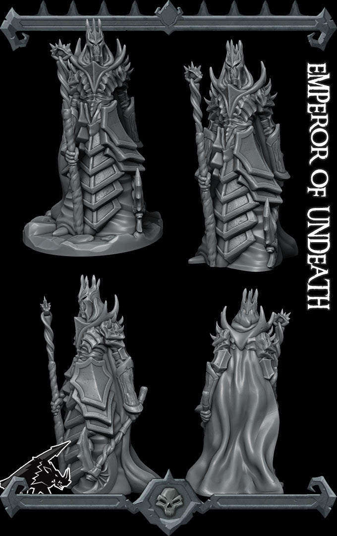 EMPEROR OF UNDEATH - Miniature | All Sizes | Dungeons and Dragons | Pathfinder | War Gaming