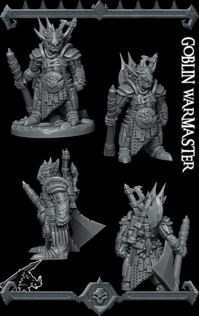 GOBLIN WARMASTER- Dungeons and dragons | Cthulhu | Pathfinder | War Gaming| Miniature Model