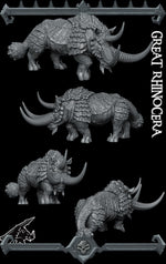 GREAT RHINOCERA - Miniature | Dungeons and Dragons | Pathfinder | War Gaming